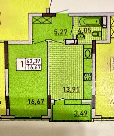 1-кімнатна квартира за адресою вул. Вишгородська (площа 44 м²) - Atlanta.ua - фото 18