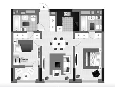 3-комнатная квартира по адресу Бажана пр. (площадь 67,7 м²) - Atlanta.ua - фото 20