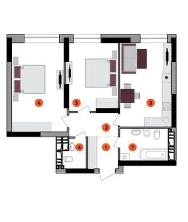 2-rooms apartment apartment by the address st. Ul Moldavskaya (area 66,8 m²) - Atlanta.ua - photo 6