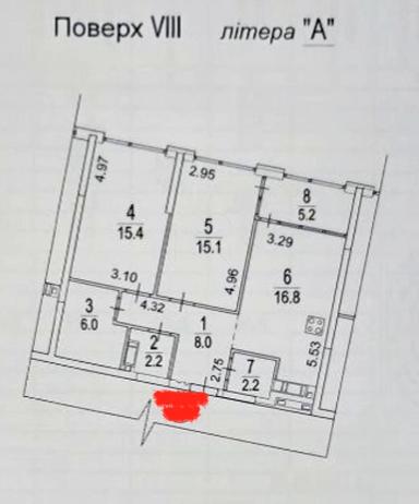 2-кімнатна квартира за адресою наб. Дніпровська (площа 71 м²) - Atlanta.ua - фото 34
