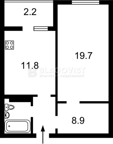 1-комнатная квартира по адресу ул. Коноплянская (площадь 48,8 м²) - Atlanta.ua - фото 10