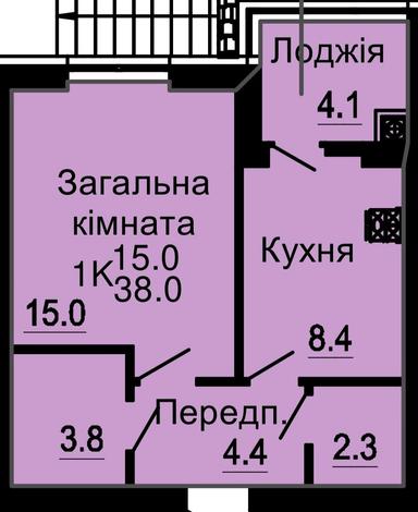 1-кімнатна квартира за адресою вул. Відпочинку (площа 38 м²) - Atlanta.ua - фото 7