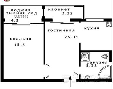 2-кімнатна квартира за адресою (площа 56 м²) - Atlanta.ua - фото 30