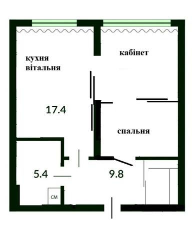 1-room apartment apartment by the address (area 52,7 m²) - Atlanta.ua - photo 43