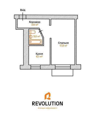1-кімнатна квартира за адресою вул. Пр Соборності (площа 31,4 м²) - Atlanta.ua - фото 20