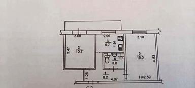 2-кімнатна квартира за адресою вул. Зодчих (площа 45,4 м²) - Atlanta.ua - фото 38