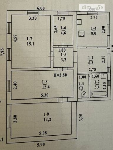 Дом по адресу (площадь 69,3 м²) - imageAlt 18 Дом по адресу (площадь 69,3 м²) - Atlanta.ua - imageAlt 18