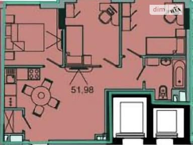 3-комнатная квартира по адресу (площадь 51,5 м²) - imageAlt 11 3-комнатная квартира по адресу (площадь 51,5 м²) - Atlanta.ua - imageAlt 11