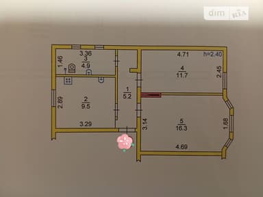 2-комнатная квартира по адресу ул. Шевченко (площадь 47,6 м²) - фото 18 2-комнатная квартира по адресу ул. Шевченко (площадь 47,6 м²) - Atlanta.ua - фото 18