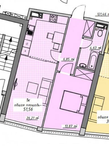 2-кімнатна квартира за адресою вул. 10 квітня (площа 75 м²) - imageAlt 11 2-кімнатна квартира за адресою вул. 10 квітня (площа 75 м²) - Atlanta.ua - imageAlt 11