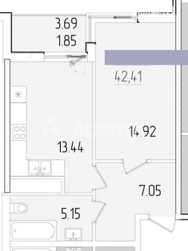 1-комнатная квартира по адресу ул. Краснова (площадь 42,4 м²) - imageAlt 16 1-комнатная квартира по адресу ул. Краснова (площадь 42,4 м²) - Atlanta.ua - imageAlt 16