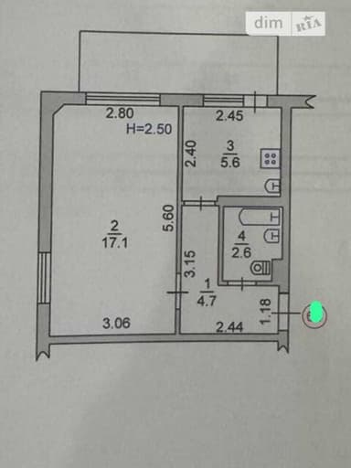 1-комнатная квартира по адресу (площадь 32,1 м²) - imageAlt 10 1-комнатная квартира по адресу (площадь 32,1 м²) - Atlanta.ua - imageAlt 10