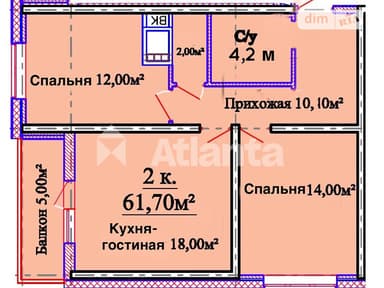 2-комнатная квартира по адресу Люстдорфская дор. (площадь 67 м²) - imageAlt 24 2-комнатная квартира по адресу Люстдорфская дор. (площадь 67 м²) - Atlanta.ua - imageAlt 24