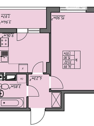 1-комнатная квартира по адресу ул. Одесская (площадь 35 м²) - фото 21 1-комнатная квартира по адресу ул. Одесская (площадь 35 м²) - Atlanta.ua - фото 21