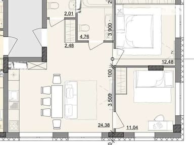 2-комнатная квартира по адресу ул. Сахарова (площадь 57 м²) - imageAlt 7 2-комнатная квартира по адресу ул. Сахарова (площадь 57 м²) - Atlanta.ua - imageAlt 7