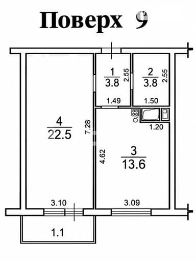 1-комнатная квартира по адресу ул. Преображенская (площадь 44,8 м²) - imageAlt 9 1-комнатная квартира по адресу ул. Преображенская (площадь 44,8 м²) - Atlanta.ua - imageAlt 9