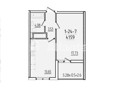 1-комнатная квартира по адресу Курортный пер. (площадь 41,2 м²) - фото 10 1-комнатная квартира по адресу Курортный пер. (площадь 41,2 м²) - Atlanta.ua - фото 10