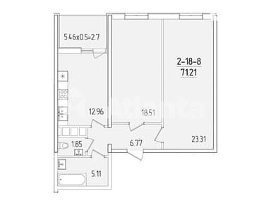 2-комнатная квартира по адресу Курортный пер. (площадь 70,1 м²) - imageAlt 10 2-комнатная квартира по адресу Курортный пер. (площадь 70,1 м²) - Atlanta.ua - imageAlt 10