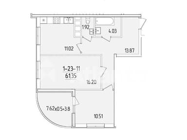 2-комнатная квартира по адресу Курортный пер. (площадь 60,3 м²) - фото 10 2-комнатная квартира по адресу Курортный пер. (площадь 60,3 м²) - Atlanta.ua - фото 10