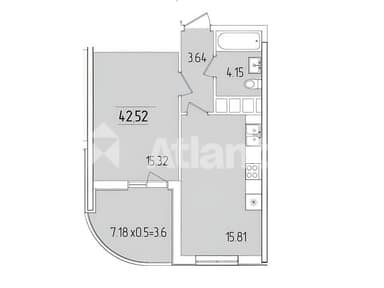 1-комнатная квартира по адресу Курортный пер. (площадь 39,8 м²) - imageAlt 31 1-комнатная квартира по адресу Курортный пер. (площадь 39,8 м²) - Atlanta.ua - imageAlt 31