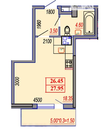 1-кімнатна квартира за адресою вул. Сегедська (площа 28 м²) - фото 24 1-кімнатна квартира за адресою вул. Сегедська (площа 28 м²) - Atlanta.ua - фото 24