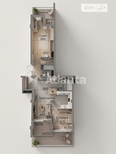 3-комнатная квартира по адресу (площадь 83,3 м²) - imageAlt 29 3-комнатная квартира по адресу (площадь 83,3 м²) - Atlanta.ua - imageAlt 29