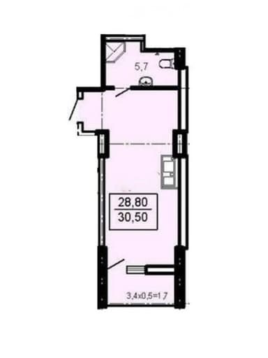1-кімнатна квартира за адресою (площа 30 м²) - imageAlt 17 1-кімнатна квартира за адресою (площа 30 м²) - Atlanta.ua - imageAlt 17