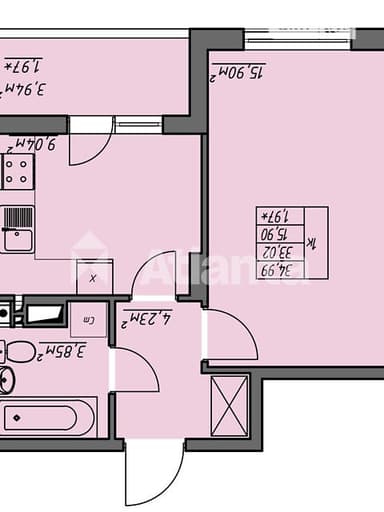 1-комнатная квартира по адресу ул. Нестеренко Виталия (площадь 35 м²) - imageAlt 36 1-комнатная квартира по адресу ул. Нестеренко Виталия (площадь 35 м²) - Atlanta.ua - imageAlt 36