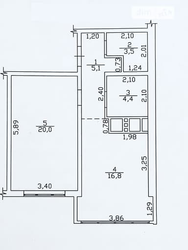 1-комнатная квартира по адресу (площадь 49,8 м²) - imageAlt 20 1-комнатная квартира по адресу (площадь 49,8 м²) - Atlanta.ua - imageAlt 20