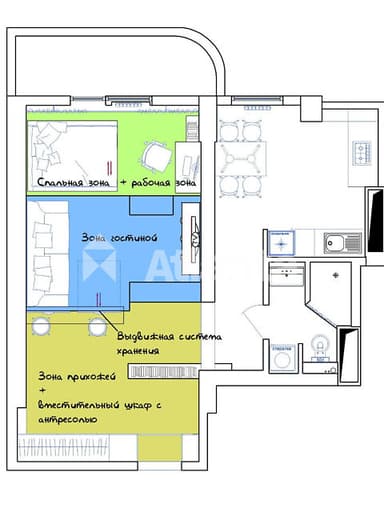 1-комнатная квартира по адресу ул. Инглези (площадь 57 м²) - imageAlt 21 1-комнатная квартира по адресу ул. Инглези (площадь 57 м²) - Atlanta.ua - imageAlt 21