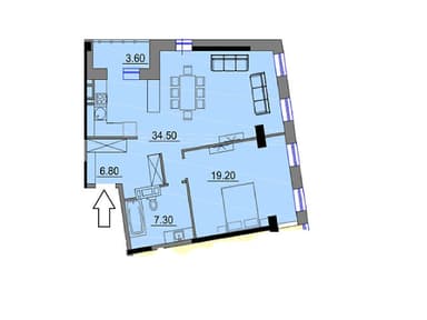2-комнатная квартира по адресу ул. Косвенная (площадь 78,1 м²) - фото 16 2-комнатная квартира по адресу ул. Косвенная (площадь 78,1 м²) - Atlanta.ua - фото 16