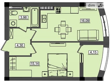 1-комнатная квартира по адресу (площадь 40,8 м²) - imageAlt 10 1-комнатная квартира по адресу (площадь 40,8 м²) - Atlanta.ua - imageAlt 10