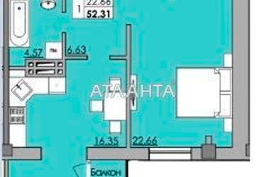1-room apartment apartment by the address st. Oystrakha Davida Zatonskogo (area 52,3 m2) - Atlanta.ua - photo 6