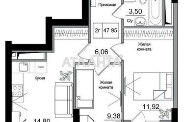 2-rooms apartment apartment by the address st. 7 km ovidiopolskoy dor (area 48,0 m2) - Atlanta.ua - photo 14