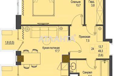 2-rooms apartment apartment by the address st. Frantsuzskiy bul Proletarskiy bul (area 63,9 m2) - Atlanta.ua - photo 10