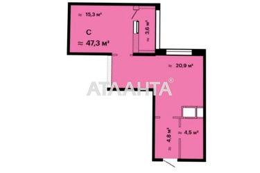 1-room apartment apartment by the address st. Varnenskaya (area 47,3 m2) - Atlanta.ua - photo 7