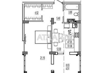 1-room apartment apartment by the address st. Stroitelnaya (area 52,0 m2) - Atlanta.ua - photo 12