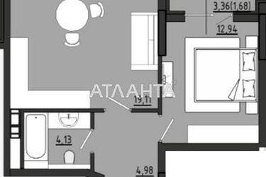 1-комнатная квартира по адресу ул. Чехова (площадь 42,2 м2) - Atlanta.ua - фото 5