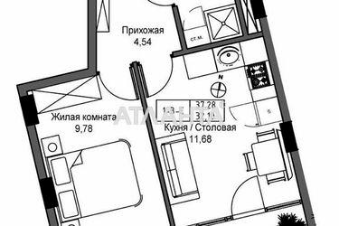 1-room apartment apartment by the address st. 7 km ovidiopolskoy dor (area 34,4 m2) - Atlanta.ua - photo 4