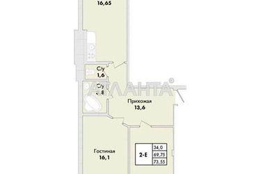 2-rooms apartment apartment by the address st. Pivovarnaya (area 73,6 m2) - Atlanta.ua - photo 7