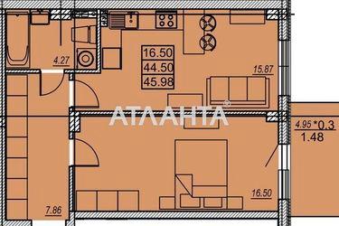 1-комнатная квартира по адресу ул. Заболотного ак. (площадь 46,0 м2) - Atlanta.ua - фото 6