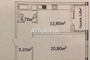 1-комнатная квартира по адресу Гагарина пр. (площадь 49,2 м2) - Atlanta.ua - фото 7