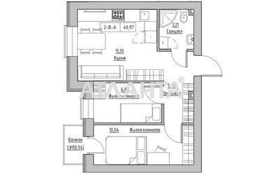 2-rooms apartment apartment by the address st. 7 km ovidiopolskoy dor (area 41,0 m2) - Atlanta.ua - photo 6