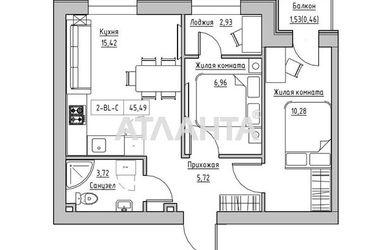 2-комнатная квартира по адресу 7 км овидиопольской дор. (площадь 45,5 м2) - Atlanta.ua - фото 4