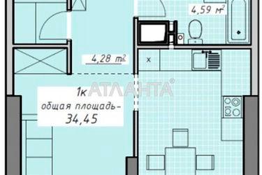 1-room apartment apartment by the address st. Kurortnyy per (area 34,5 m2) - Atlanta.ua - photo 6