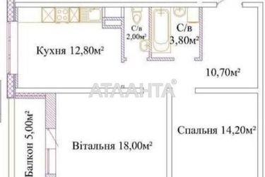 2-rooms apartment apartment by the address st. Varnenskaya (area 63,0 m2) - Atlanta.ua - photo 8