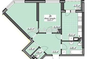 2-rooms apartment apartment by the address st. Glushko ak pr Dimitrova pr (area 55,8 m2) - Atlanta.ua - photo 10
