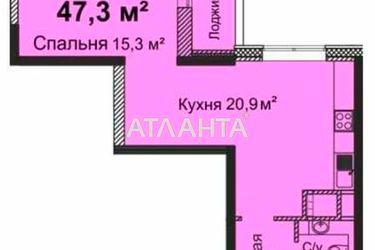 1-room apartment apartment by the address st. Varnenskaya (area 47,3 m2) - Atlanta.ua - photo 8