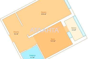 1-комнатная квартира по адресу Гагарина пр. (площадь 49,2 м2) - Atlanta.ua - фото 12