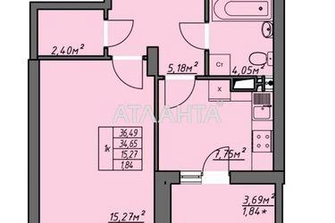 1-room apartment apartment by the address st. Vorobeva ak (area 36,7 m2) - Atlanta.ua - photo 16